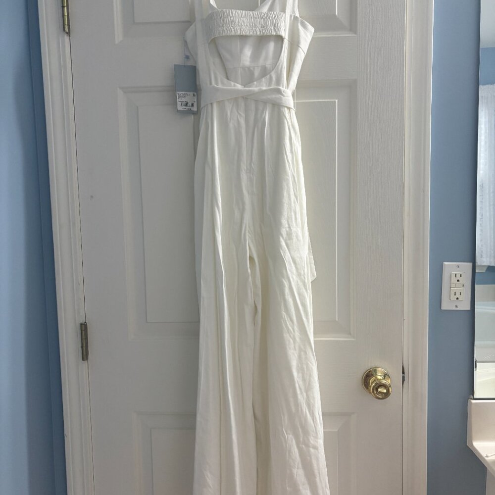 NWT Antonio Melani White Jumpsuit Double Lined - Picture 2 of 6